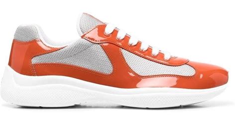 prada orange footwear|prada air sole sneaker.